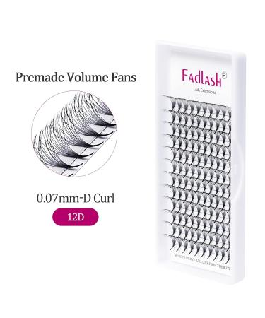Buy 12D Volume Eyelashes - D Curl 0.07mm 11mm | Premium Artificial Eyelash Extensions for Effortless Glam - Buy Online on SooperMarket.com
