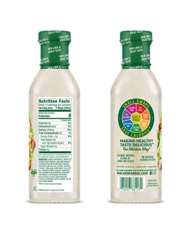Walden Farms Sweet Onion Dressing 12 oz - Sugar-Free, Keto-Friendly Salad Topping - Smooth & Creamy Condiment - 0g Net Carbs - 1-Pack - Buy Online on SooperMarket.com
