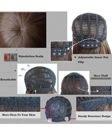 Buy BGHJUE Synthetic Wig with Bangs for Women - Realistic Brown Long Roll Hair | International Shipping Available - Buy Online on SooperMarket.com