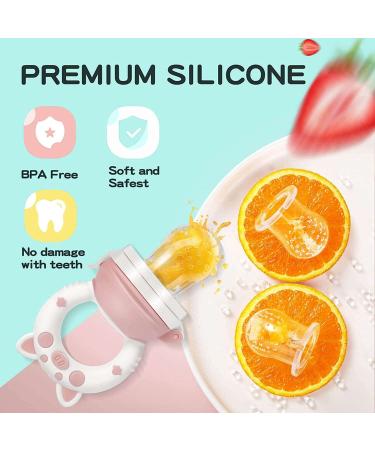 BPA-Free Baby Food Feeder & Teether - Best Teething Toy for Baby Teething Relief (Pink) - Buy Online on SooperMarket.com