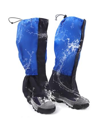 REAQUE Outdoor Gaiters 500D Waterproof Gaiters Sleeves Leg Protection for Cycling Snowboarding Hiking Climbing Blue
