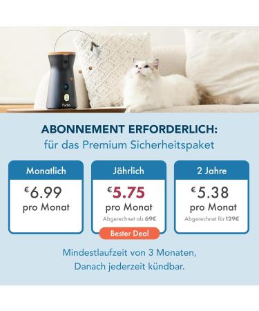 Furbo 360 Cat Camera | Premium Security Package | Intelligent Toy & Home Monitoring - Subscription Required - Buy Online on SooperMarket.com