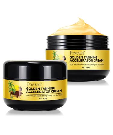 Tanning Accelerator Cream Golden Tan Accelerator for Outdoor Sun and Tanning Beds Natural Ingredients Tanning Cream for Sunbeds & Outdoor Sun Achieve a Natural Tan Skin 100g (2PCS 100g)