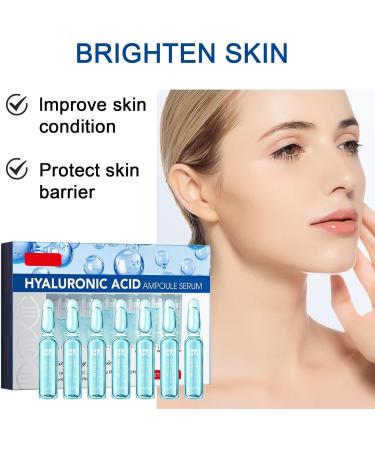 Hyaluronic Acid Concentrated Ampoules For Face Serum Deeply Moisturize Hyaluronic Acid Serum For Face Face Care For A Natural Face Lift Face Serum For Women & Men -7x2ml Ampoules. - Buy Online on SooperMarket.com