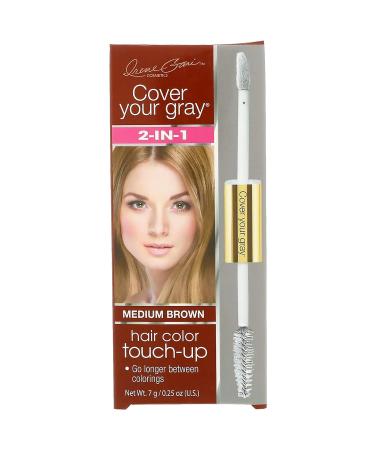 Cover Your Gray 2-in-1 Mascara Wand & Sponge Tip Applicator - Medium Brown | International Shipping Available - Buy Online on SooperMarket.com