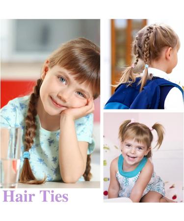 200 Pcs Mini Seamless Baby Hair Bands - Candy Color Cotton Hair Ties for Girls, Infants, Toddlers - 2cm Diameter - Buy Online on SooperMarket.com