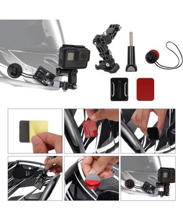 Quotre Camera Helmet Bracket Kit - Universal 3-Way Swivel Accessory for Action Cameras - Compatible with Insta 360 & GoPro Hero - Buy Online on SooperMarket.com