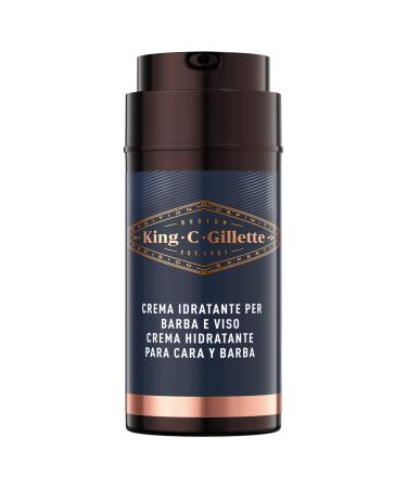 King C. Gillette Moisture cream for men and beard care for men with vitamin B 1 pack with 100 ml ideal for men's beard set gift idea for men