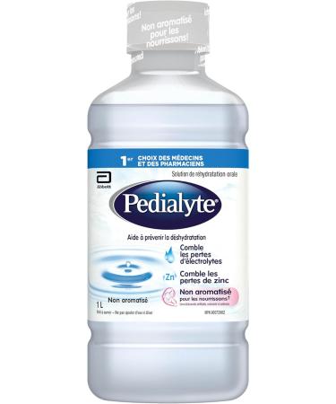 Pedialyte Electrolyte Oral Rehydration Solution Unflavoured 1-L Bottle Unflavored for Infants - Buy Online on SooperMarket.com