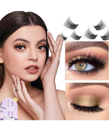 Lash Glue Bond and Seal Eyelash Cluster Lashes Extension Glue for DIY Individual Eye Lash Extensions Clear Super Strong Hold 72 Hours Waterproof Mascara Wand Eyelash Glue for Sensitive Eyes - Buy Online on SooperMarket.com