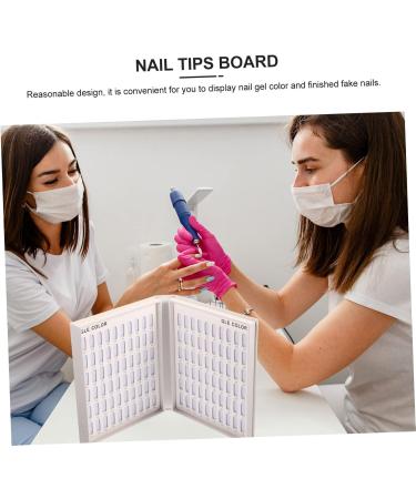 WOFASHPURET Nail Art Fake Nail Showing Board Presentation Board Nail Art Display Tips Manicure Showing Board Nail Color Chart Display Nail Rest Stand Paper Glue Bracket - Buy Online on SooperMarket.com