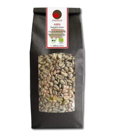 Organic Green Coffee Beans Sumatra Gayo (Highland raw Coffee Beans 1000g) Green Highland Sumatra Coffee 1000g