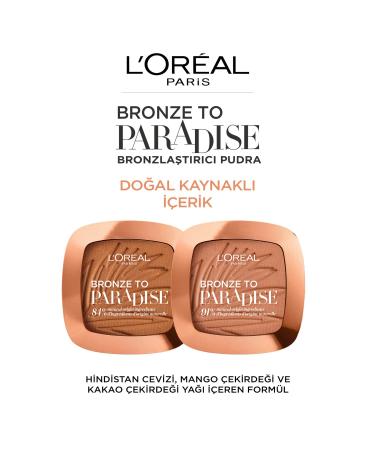 L'Or al Paris Bronze to Paradise 02 Baby One More Tan - Natural Powder Bronzer with Shimmer Particles | 9g | International Shipping Available - Buy Online on SooperMarket.com
