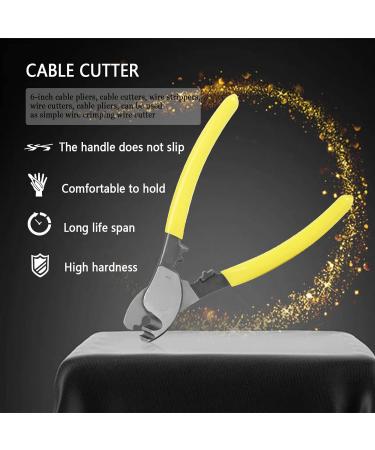 Cable Cutter Cable Cutting Pliers 6 Inch Chrome Vanadium Steel Cable Wire Cutter Electric Wire Cutter Hand Cutting Tool 6 "Cable Clamp Crimping Pliers Crimp Plier - Buy Online on SooperMarket.com