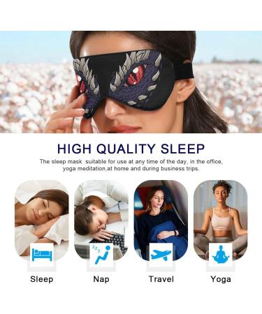 Haskirky Light Blocking Eye Mask | Breathable & Adjustable for Adults | Ideal for Travel, Yoga, Meditation | Deep Sleep Goodies Dragon Eyes - Buy Online on SooperMarket.com