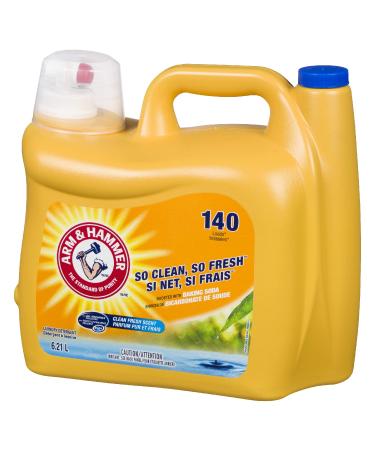 Arm & Hammer Laundry Detergent Liquid Soap Clean Fresh Scent 140 Loads 6.21 L Value Size - Buy Online on SooperMarket.com