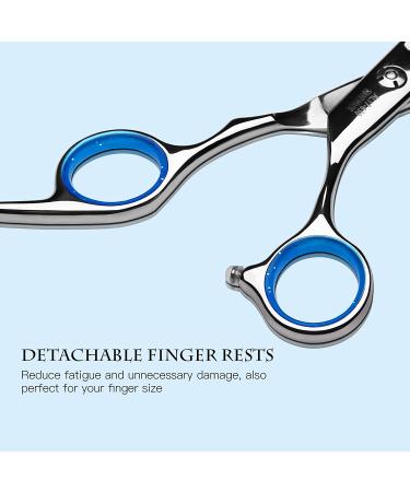 ULG Professional Hair Cutting Scissors Thinning Shears Kit - 6.5 inch Japanese Stainless Steel Salon Razor Edge Scissor for Barber Hairdressing Texturizing - Buy Online on SooperMarket.com
