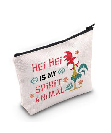 LEVLO Moana Hei Hei Zipper Cosmetic Bag for Women and Girls Hei Hei Spirit Animal