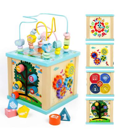 Fajiabao motor cubes toy from 1 year - 5 in 1 motor toy baby toys with motor skills Life Activity Center Baby Montessori toys 1 year Easter gifts young girls