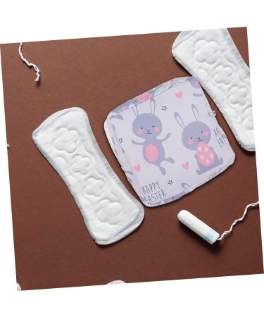 4pcs Menstrual Pad Storage Bag Set | Zip Lock Organizer Pouch for Women | Cotton Portable Travel Case | Pad Holder with Zipper - Buy Online on SooperMarket.com