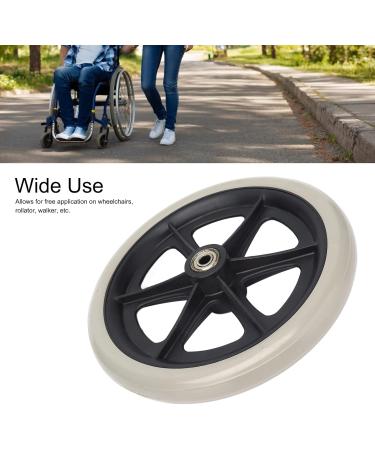 Walker Wheel Replacement Wheelchair Wheel Durability PU Material 8in Diameter Ball Bearing for Wheelchair for Walk - Buy Online on SooperMarket.com