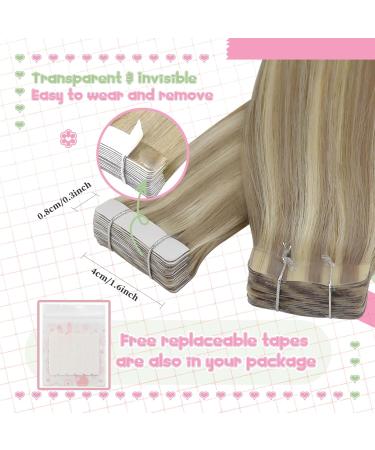 Youngsee Real Hair Tape Extensions - Short Brown & Blond 30 cm 20PCs Remy Seamless - Buy Online on SooperMarket.com