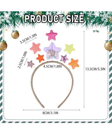 WLLHYF Glitter Star Headband Party Hair Headbands Valentines Day Gift Hair Bands Glitter Band Hair Accessory for Women (Colorful) - Buy Online on SooperMarket.com