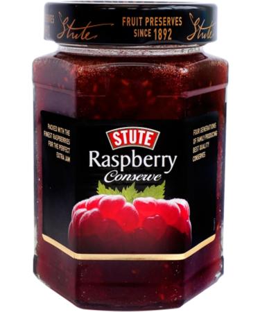 Stute Premium Natural Fruit Conserve Selection Pack - 4 Jars x 340g Each - Apricot Blackcurrant Raspberry and Strawberry - Breakfast Spread Assortment - Pure Fruit Flavours - Buy Online on SooperMarket.com
