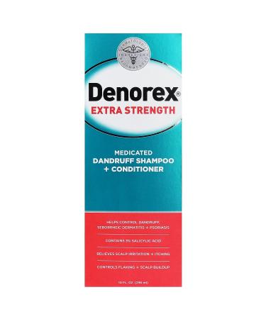 Denorex Extra Strength Anti Dandruff Shampoo & Conditioner Treatment 10oz - 3% Salicylic Acid for Dandruff, Seborrheic Dermatitis & Psoriasis - Buy Online on SooperMarket.com