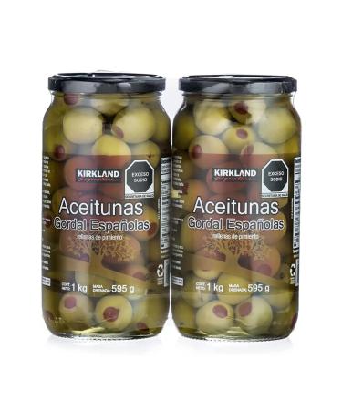 Kirkland Signature Spanish Queen Olives Stuffed with Pimiento 21 Oz Net Drained Wt.