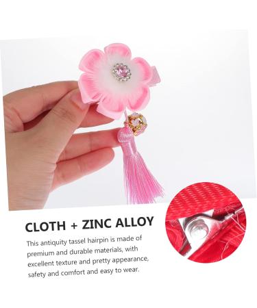 Amosfun 2 Pairs Hairpin Kids Barrettes for Hair Spring Festival Hair Clip Chinese New Year Hair Pin Hanfu Hair Barrettes for Girls Tassel Hair Clips Child Hairball Zinc Alloy - Buy Online on SooperMarket.com