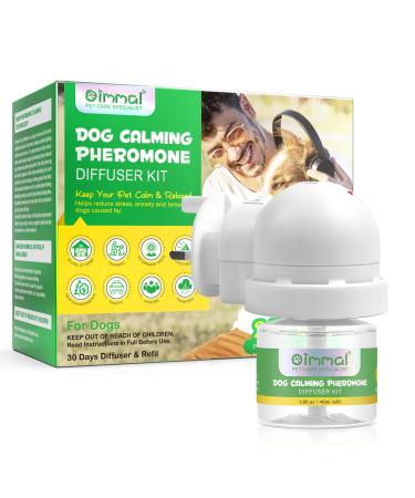 Dog Calming Pheromone Diffuser Kit Dog Pheromone Diffuser Effectively Relieve Anxiety Stress Dog Calming Diffuser Comfort for Dogs Reduce Stress Antiety and Tension ( 30-Days Diffuser & Refill )