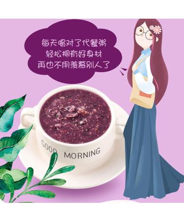 Purple Potato Konjak Congee cereal 500g Instant cereal nutritious breakfast substitute powder Light and Full Congee oatmeal packets quick oats No Sugar - Buy Online on SooperMarket.com