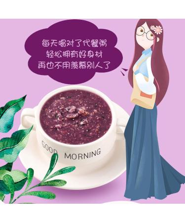 Purple Potato Konjak Congee cereal 17.6oz/500g Instant cereal nutritious breakfast substitute powder Light and Full Congee oatmeal packets quick oats 500g - Buy Online on SooperMarket.com