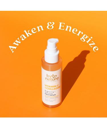 By Nature Vitamin C + Collagen Face Serum - Brightening & Plumping Formula with Turmeric - 3fl. oz - Buy Online on SooperMarket.com