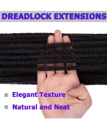Leeven 18 Inch Dreadlock Extension - 10 Strands Synthetic Reggae Dreads in Black /1B - Buy Online on SooperMarket.com