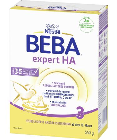 Nestl BEBA expert HA 3 Hydrolysed follow-on formula from 10 months 1 pack (1 x 550g) 550 g (1 pack)