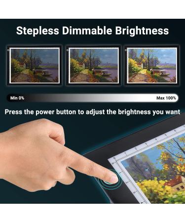RTjoy A4 LED Light Pad | USB Powered Drawing Board with Adjustable Brightness | Ideal for Diamond Painting, Weeding Vinyl, and More | Black A4 Light Pad - Buy Online on SooperMarket.com