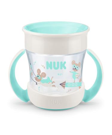 Nuk Magic Cup & Mini Magic Cup Duo-Set | Leak-Proof BPA-Free | 360 Drinking Rim | Ideal for 6-8 Months | 160ml & 230ml | Mint Mouse (Turquoise) | International Shipping Available - Buy Online on SooperMarket.com