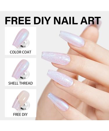 AILLSA Pearl Gel Nail Polish - Chrome Mermaid & Iridescent Shimmer - Soak Off UV Gel for DIY Manicure & Holiday Gifts - 0.27 Fl Oz - Buy Online on SooperMarket.com