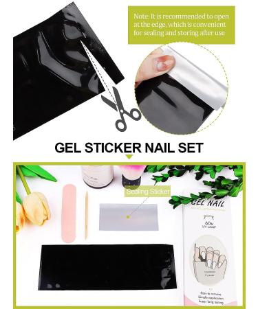 Kalolary 20PCS White Semi Cured Gel Nail Polish Strips - Waterproof Adhesive Full Wrap Stickers with Nail File - UV/LED Lamp Required - Buy Online on SooperMarket.com