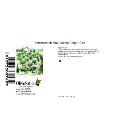 OliveNation Mini Butterscotch Chips - 4M Size for Baking Brownies, Cookies, Decorating - 48 oz (Gluten-Free) - Buy Online on SooperMarket.com