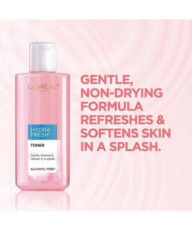 L'Oreal Paris HydraFresh Toner - Alcohol-Free Face Toner with Pro-Vitamin B5 for Smooth & Bright Complexion 8.5 Fl Oz (Pack of 2) - Buy Online on SooperMarket.com