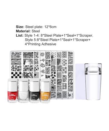 Wirlsweal Nail Art Stencils Set - DIY Stamping Tools for Home & Salon - Premium Nail Decorations - Buy Online on SooperMarket.com