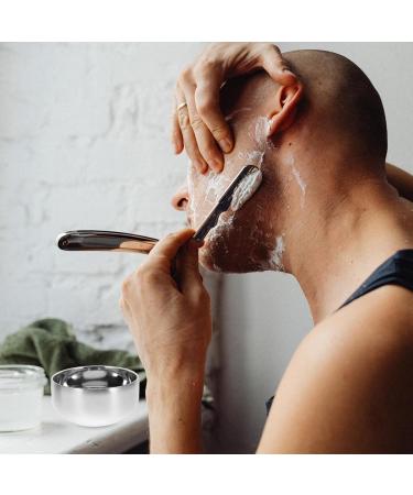 Frcolor Men's Shaving Bowl & Soap Set | Stainless Steel Shaving Accessories & Wooden Stand for Perfect Shave - International Shipping Available - Buy Online on SooperMarket.com