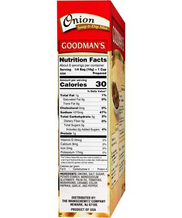 Goodman's Onion Soup & Dip Mix KFP 2.75 Oz (Pack of 3) - Flavorful Onion Seasoning - Buy Online on SooperMarket.com