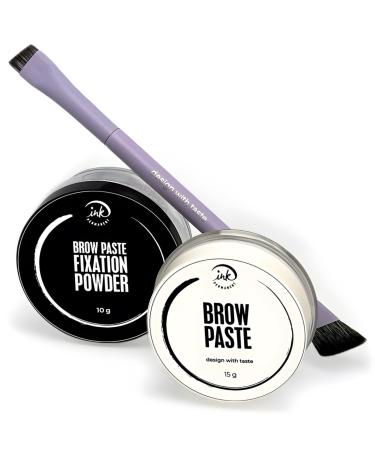 Eyebrow Mapping Kit with Setting Powder Eyebrow Brush and Mapping Paste; Brow Mapping Tool; White Brow Paste - Professional Brow Mapping Kit for Perfect Brows