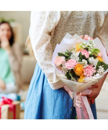 CCINEE 60 Sheets Gold Edge Flower Wrapping Paper Waterproof Fresh Flower Packing Material with Ribbon Florist Bouquet Supplies DIY Craft Gift Packing 10 Colors Golden Edge-60Sheet/10Colors(3PCS Ribbon) - Buy Online on SooperMarket.com