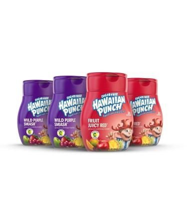 Hawaiian Punch, Variety Pack, Liquid Water Enhancer  New, Better Taste! (4 Bottles, Makes 96 Flavored Water Drinks)  Sugar Free, Zero Calorie