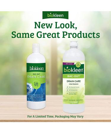 Biokleen Bac-Out Enzymatic Drain Cleaner 32oz (2 Pack) - Prevents Clogs, Eco-Friendly with Live Enzyme-Producing Cultures and Plant Extracts - Buy Online on SooperMarket.com